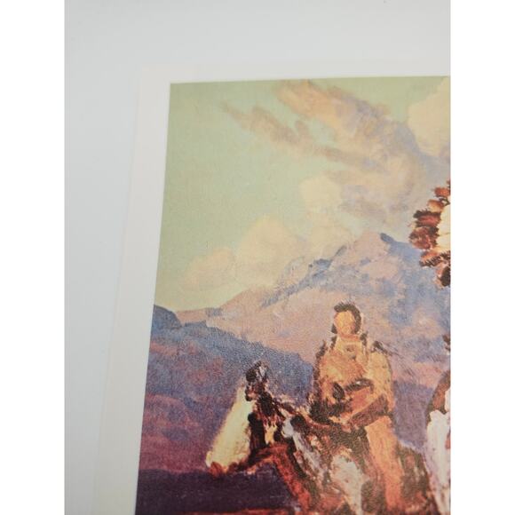 Print Blackfoot Indians Native American Riders Western Art Wall Decor 10x9 - Picture 8 of 10
